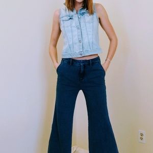 Anthropologie Denim Effect Knit Trousers